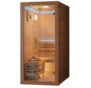 <span class=keywords><strong>Sauna</strong></span> Interior Tradicional Personalizada para 1 Persona, Fabricada con Madera de Hemlock Canadiense Centenario, con Bluetooth - Product Image 1