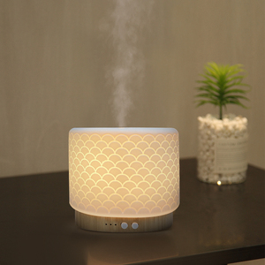Humidificateur tendance, design écologique, diffuseur d'arômes en bois de bambou et céramique, diffuseur ultrasonique pour la maison - Product Image 4