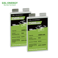 Batterie GSL ENERGY 25000mAh pour drone, cellule de batterie au lithium-ion à semi-conducteurs 400Wh/kg, 3.7V 10C, pour projet de batterie de drone