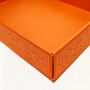 Boîtes cadeaux en carton <span class=keywords><strong>orange</strong></span> personnalisées avec logo, emballages de luxe, grandes et petites boîtes pliables en carton, boîtes d'expédition en papier <span class=keywords><strong>orange</strong></span> - Product Image 2