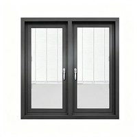 Fenêtres à battants en aluminium à double vitrage, design professionnel moderne et personnalisable, avec verre Low-E et fonction insonorisante