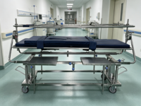 Lit de transfert patient rotatif, lit d'hôpital pivotant, brancard médical pour soins post-chirurgicaux et usage en USI