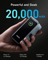 Banque d'alimentation Anker Prime Power Bank GaN Prime PowerCore 200W, chargeur portable 3 ports, 20000 mAh, haute capacité