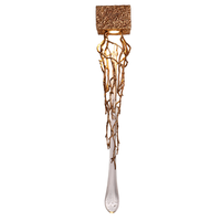 Lampe murale post-moderne de luxe léger, créative, pour chambre à coucher, lampe de chevet, ambiance artistique, escalier, Art Déco, cuivre, cristal