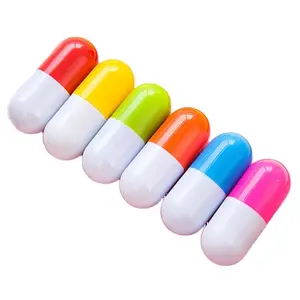 Bolpoin mini alat tulis Promosi pena bentuk pil Vitamin kapsul pena bola lucu