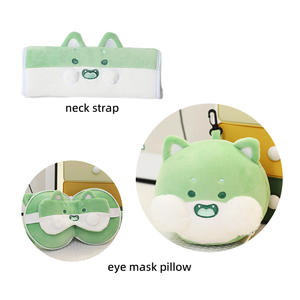 All'ingrosso peluche imbottito in cotone imbottito cuscini dello schienale verde gatto auto cuscino coperta maschera per gli occhi - Product Image 1