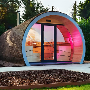 Hemlock Phòng Tắm Hơi Gỗ Ngoài Trời Phòng Tắm Hơi Hơi Nước Phòng Cho 4 Người Khô Phòng Tắm Hơi - Product Image 4