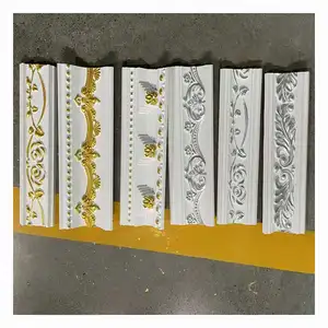 wholesale gemei Rigid Architectural lightweight primed Facade Luxury Foam carved crown mouldings for ceiling