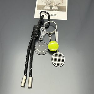 Porte-clés en corde tressée, chaîne de téléphone, breloque de sac, pendentif décoratif, petits accessoires DIY, porte-clés mode balle de tennis, thème sport baseball - Product Image 4