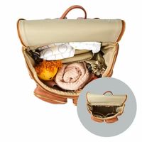 Mami-Schnuller-Organisator künstliches Pu-Vegan-Leder-Baby-Wichelbeutel Rucksack für Mutter solide tägliche wasserfeste Mami-Rücksack