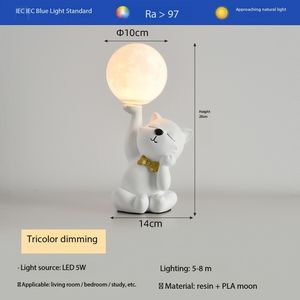 BIFANG maison créatif dessin animé lune veilleuse résine lumière ambiante pour astronaute champignon léger Protection des yeux enfants - Product Image 6