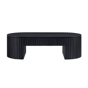 Table basse ovale en bois avec tiroir, style moderne du milieu du siècle, écologique, durable, décorative, meubles de salon - Product Image 6