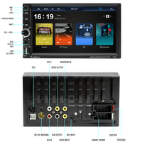 Lecteur MP5 double DIN 7 pouces pour voiture, CarPlay sans fil, Android Auto, caméra de recul, écran tactile, tableau de bord, USB
