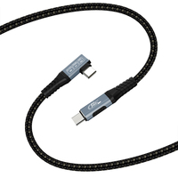 Cable Thunderbolt 5 Tipo C de Ángulo Recto de 80 Gbps con Carga Rápida de 240 W y Revestimiento de TPE para Computadora