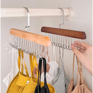 Wholesale Wooden <b>Hanger</b> Clothes <b>Hanger</b> Multifunctional Household Clothes <b>Hanger</b> - Product Image 1