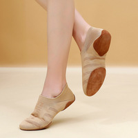 Chaussures de pom-pom girls et d'aérobic à pompons, tige en maille, semelle extérieure composite, pour femmes adultes, pour la pratique de la danse jazz, moderne, yoga et ballet classique