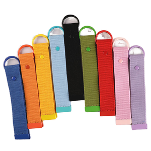 Handgemaakte Ins Wind strijklabel effen kleur canvas katoenen riem met metalen DIY bagageband sleutelhanger gesp gepersonaliseerd - Product Image 1