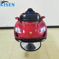 Kisen voiture de haute qualité pas cher salon de coiffure salon de beauté pour enfants chaise de barbier rouge pour enfants avec volant jouet