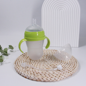 BPA libre de Venta caliente OEM bebé biberón silicona boca ancha botella marrón - Product Image 5