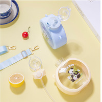 Bouteille d'eau classique en plastique sans BPA, de qualité alimentaire, écologique, anti-fuite, avec paille et bec verseur, pour adultes, camping en plein air, course à pied, natation
