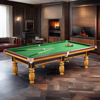 Moderner Professioneller Maßgefertigter Snooker-Billardtisch Massivholz-Oberfläche Marmor-Schiefer 10/12ft Luxuriös Umweltfreundlich Langlebig Echt