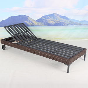 Nouvelle chaise longue extérieure de meubles de lit de jour de <span class=keywords><strong>piscine</strong></span> de rotin avec des roues pour l'<span class=keywords><strong>hôtel</strong></span> - Product Image 6