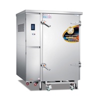 Cuisinière à riz électrique à vapeur de type chariot à 24 plateaux avec écran tactile et fonction de contrôle de la température programmable