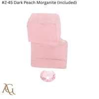 Matériaux bruts de laboratoire # Z 45 Morganite pêche foncé, pierre précieuse synthétique simulée, créée en laboratoire, Nanosital, nano-calibrée