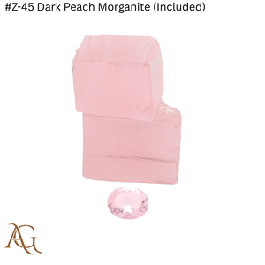 Nano Lab Grown Rough # Z 45 Morganite pêche foncé, gemme synthétique de taille, simulée, créée en laboratoire, calibrée en nanosital - Product Image 1