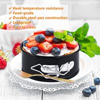 Moule à pâtisserie rond à fond amovible avec fermoir, antiadhésif, pour gâteau chiffon, compatible four, en boîte
