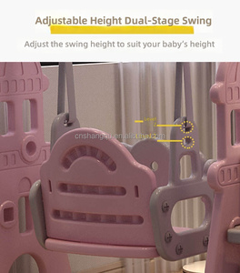 Ensemble de jeu multifonctionnel pour enfants avec toboggan, balançoire, équipement de sport, panier de basket-ball et filet de football pour les activités des tout-petits à la maison - Product Image 3