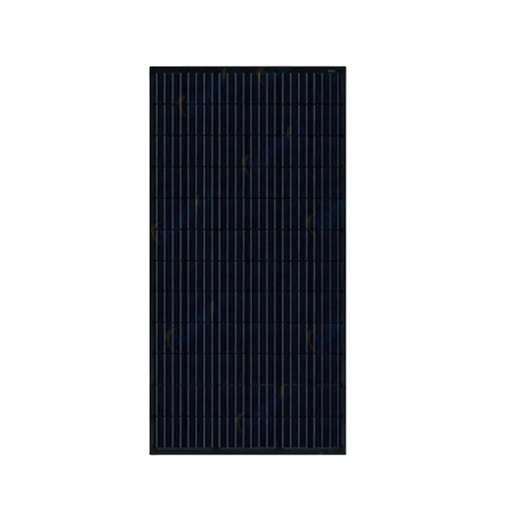 The owner recommends UV-resistant and high light transmittance all-black monocrystalline solar panels