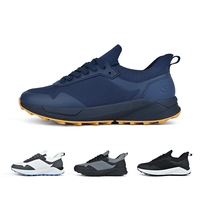 QILOO Fournisseur d'usine Baskets Chunky Bleues pour Hommes à Tige en Maille, Chaussures Décontractées Légères