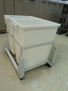 High Capacity Large Body Hidden Damping Rail Eco-Friendly <b>Plastic</b> <b>Kitchen</b> Trash Can for Bedroom Hotel Use Cabinet Classified - Product Image 3