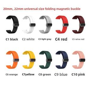Bracelet de montre en silicone en gros pour Samsung Huawei et bracelet de montre universel 20mm 22mm avec boucle magnétique pliable - Product Image 2