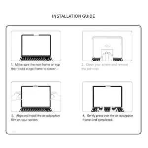 Filter layar privasi Laptop 14 inci cocok dengan HP/Dell/Acer/Samsung/Lenovo/Toshiba untuk 16:9