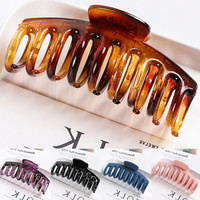 Pince à cheveux tendance en acétate motif marbre, minimaliste, grande pince à griffes de 9,5 cm, élégante pour queue de cheval, pour le coiffage quotidien