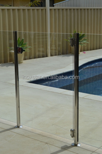 Offre Spéciale : Garde-corps en Verre Trempé au Design Moderne, Clôture de Piscine en Verre et Acier Inoxydable, Verre vers <span class=keywords><strong>Poteau</strong></span> Carré avec Charnière à Ressort - Product Image 3