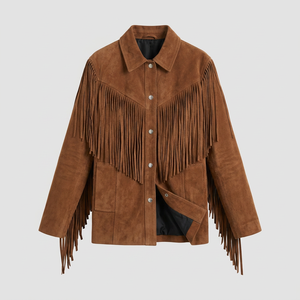 Western Fringe Leather <b>Jacket</b> For Women's Genuine Cow Suede Vintage Fringe Leather <b>Jacket</b> For Cowgirl Western Themed Parties - Product Image 1