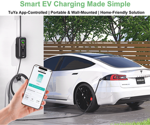 Goodlink 7 кВт GBT электрическое транспортное средство Быстрая зарядка портативное зарядное устройство с регулируемым током 6-32A для Tesla Other App 2 EV - Product Image 3