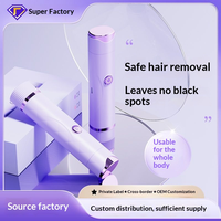 Épilateur double tête détachable, structure à double tête, rasoir sans fil pour femme, conception antichoc, tondeuse bikini pour femme