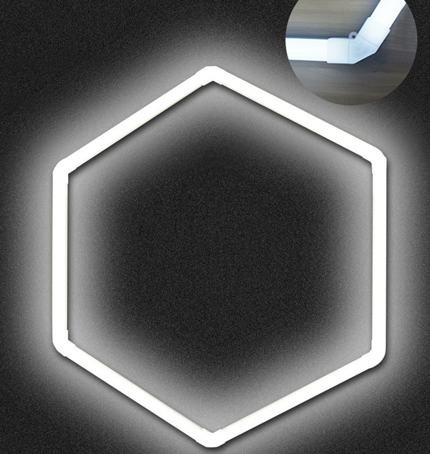 Car Repair Hexagon led light Honeycomb Hex Led Detail Garages Ceying Hoping Lights Lighting Lamp Fixtures