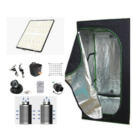 Kit de tente de culture hautement réfléchissant 32x32x63 avec lumière LED cadre métallique en acier fenêtre d'observation hydroponique plantes d'intérieur usage domestique