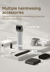 Cortadora de Pelo Eléctrica Profesional <span class=keywords><strong>DOCO</strong></span> Recargable al por Mayor, Inalámbrica con Carga Tipo-C, Cuchilla de Cerámica Móvil, Ajustable - Product Image 6