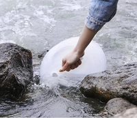5/10/15L Seau à eau en plastique pliable sans BPA Récipient à eau transparent ultra léger