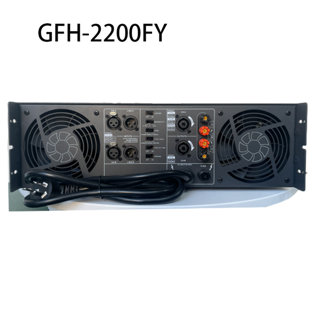 GFH-2200FY Professional 2-Channel 2x2000W 8/2x3200W 4 Surround Sound Metal Shell Amplifier with XLR for Stage DJ Use