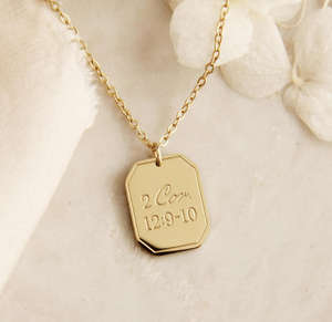 Collar Personalizado de Acero Inoxidable con Salmo 46:1, Joyería Cristiana, Regalo, Resistente al Agua y al Deslustre - Product Image 4