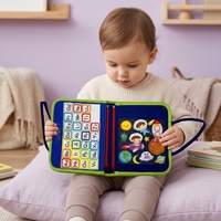 Livre d'activités Montessori personnalisable en feutre pour la maternelle, livre sensoriel silencieux pour bébé, livre d'autocollants magiques pour l'apprentissage précoce, jouets pour enfants et tout-petits
