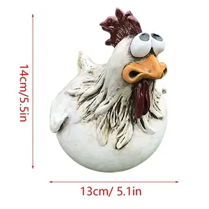 Fence decoration spoof rooster yard gardening lawn spoof fence art sculpture resin decorations.