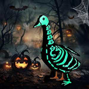 Costumes d'Halloween pour porches de 23 et 17 pouces, avec des tenues de squelettes et de canards - Product Image 4